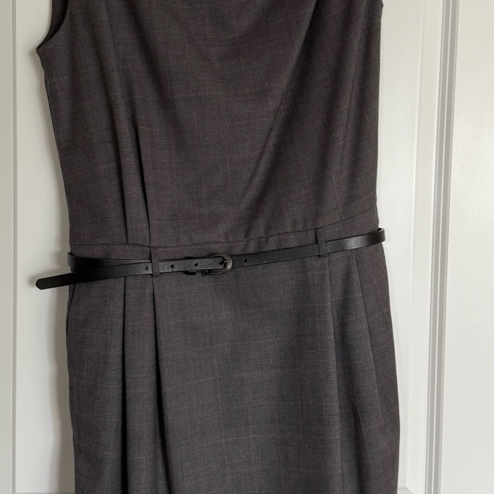 United Colors Of Benetton Gray Sheath Midi Dress Cowl Neck Sleeveless